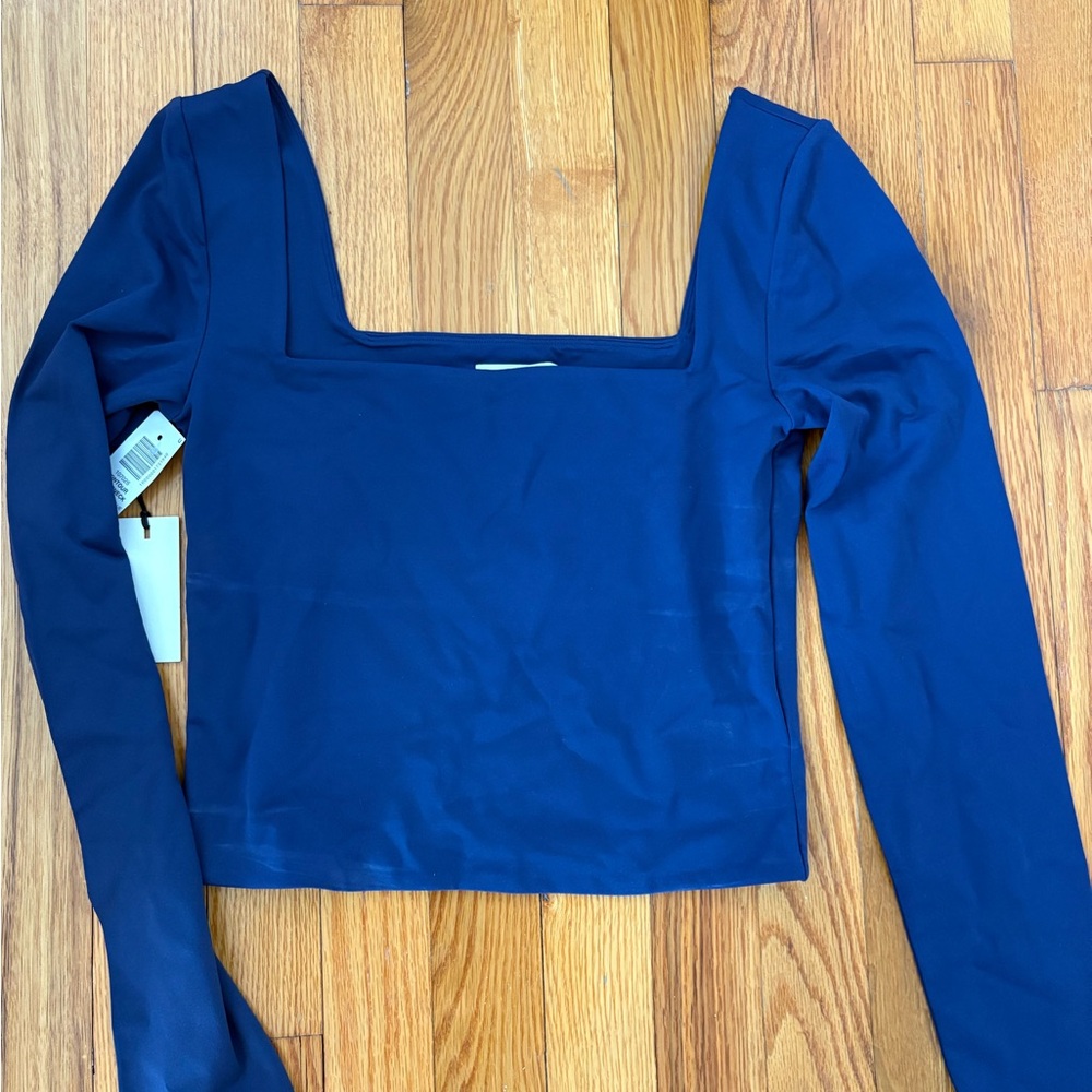 Aritzia navy blue contour long sleeve top